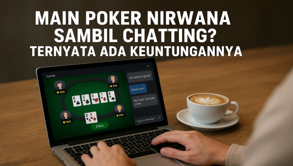 pria sedang bermain poker online
